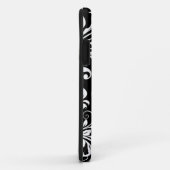 Eleganter Schwarzweiss-Blumendamast Case-Mate iPhone Hülle (Hinten/Rechts)