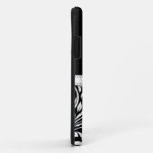 Eleganter Schwarzweiss-Damast Case-Mate iPhone Hülle (Hinten/Rechts)