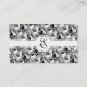 Eleganter Schwarzweiss-Kunst-Dekozwanziger jahre Visitenkarte (Rückseite)