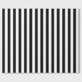 Eleganter Schwarzweiß-Streifen Geschenkpapier (Flach)