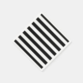 Eleganter Schwarzweiß-Streifen Serviette (Ecke)