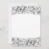 Eleganter Schwarzweiss-Wirbel, der Einladung (Rückseite)