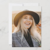 Eleganter Script 2 Foto Abschluss Ankündigung (Rückseite)