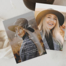 Eleganter Script 2 Foto Abschluss