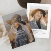 Eleganter Script 2 Foto Abschluss Einladung