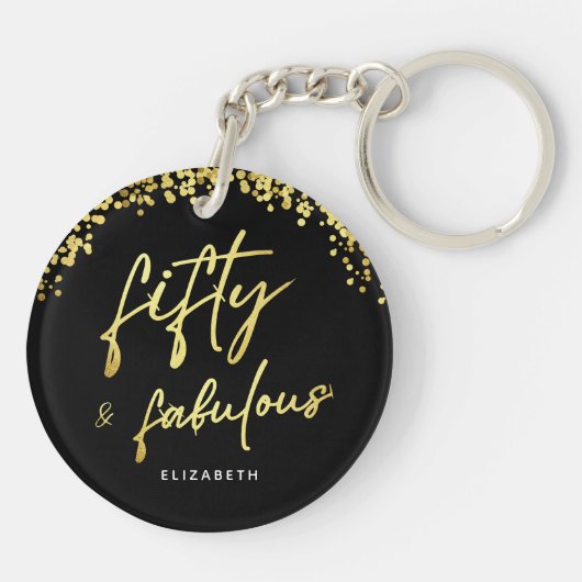 Eleganter Script 50 und fabelhafter Acrylic-Schlüs Schlüsselanhänger (Rückseite)