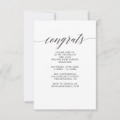 Eleganter Script-Abschluss Ankündigung mit Foto (Rückseite)