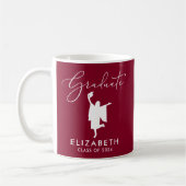 Eleganter Script-Abschluss Burgundy Kaffeetasse (Links)