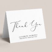 Eleganter Script-Abschluss Dankeskarte