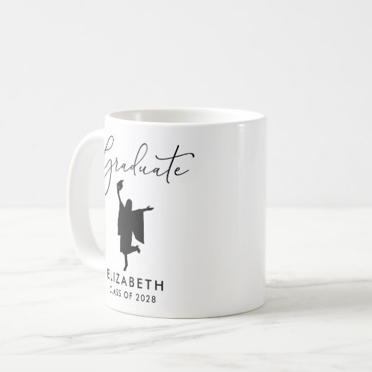Eleganter Script-Abschluss Kaffeetasse (Vorderseite Links)
