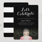 Eleganter Script-Abschluss laden Einladung (Vorne/Hinten)