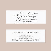 Eleganter Script-Abschluss Mini Visitenkarte