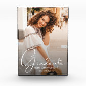 Eleganter Script-Abschluss Moderne Fotoblock (Vorderseite)