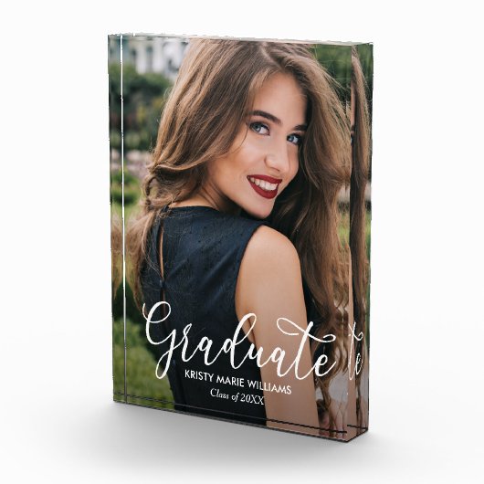 Eleganter Script-Abschluss Moderne Fotoblock (Rechts)