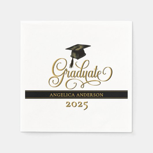 Eleganter Script-Abschluss Serviette (Vorderseite)