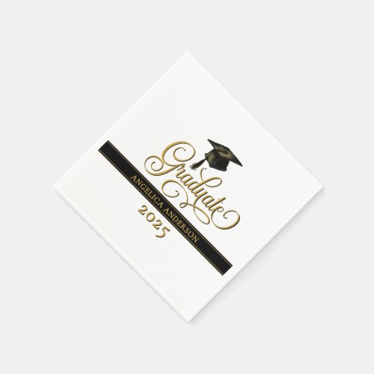 Eleganter Script-Abschluss Serviette (Ecke)