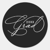 Eleganter Script-Abschluss-Umschlag Aufkleber (Vorderseite)