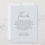 Eleganter Script-Abschluss Vielen Dank Foto Dankeskarte (Rückseite)