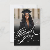 Eleganter Script-Abschluss Vielen Dank Foto-Karte Dankeskarte (Vorderseite)