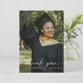 Eleganter Script-Abschluss Vielen Dank Karten (Stehend Vorderseite)