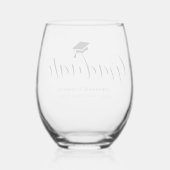 Eleganter Script-Abschluss Weinglas Ohne Stiel (Rückseite)