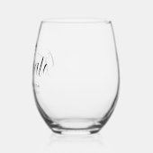 Eleganter Script-Abschluss Weinglas Ohne Stiel (Links)