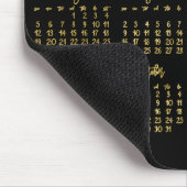 Eleganter Script Black and Imitate Gold Kalender 2 Mousepad (Ecke)