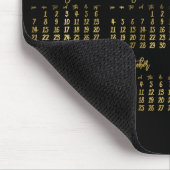 Eleganter Script Black and Imitate Gold Kalender 2 Mousepad (Ecke)