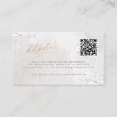 Eleganter Script Botanical Wedding Details QR Code Begleitkarte (Vorderseite)