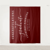 Eleganter Script Calligraphy Abschluss | Maroon Wandteppich (Vorderseite)