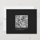 Eleganter Script Calligraphy & QR Code Save the Da (Rückseite)