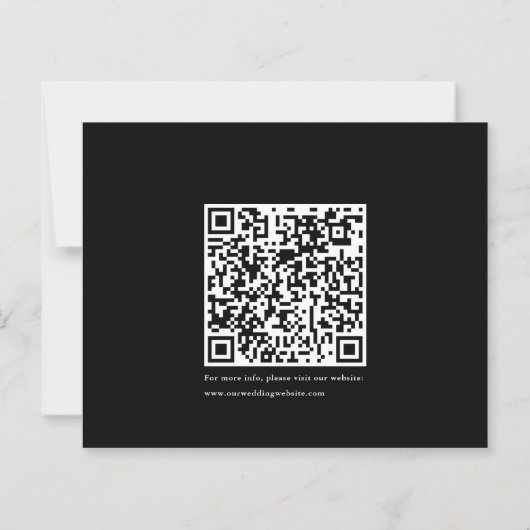 Eleganter Script Calligraphy & QR Code Save the Da (Rückseite)