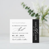 Eleganter Script Calligraphy & QR Code Save the Da (Stehend Vorderseite)