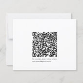 Eleganter Script Calligraphy & QR Code Save the Da (Rückseite)