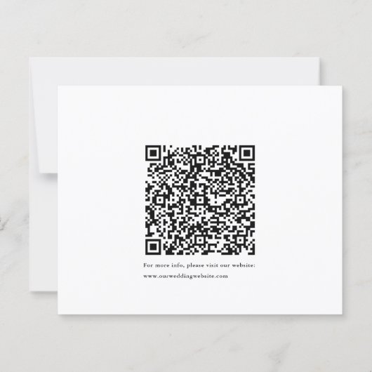 Eleganter Script Calligraphy & QR Code Save the Da (Rückseite)