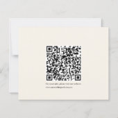 Eleganter Script Calligraphy & QR Code Save the Da (Rückseite)