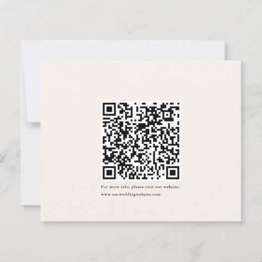 Eleganter Script Calligraphy & QR Code Save the Da (Rückseite)