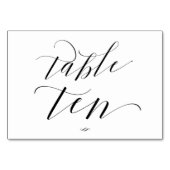 Eleganter Script Calligraphy Table 10 Empfang Tischnummer (Vorderseite)