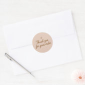 Eleganter Script-Dankeschön-Geschäftsaufkleber Runder Aufkleber (Umschlag)
