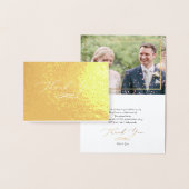 Eleganter Script Foil, Wedding Foto Vielen Dank Folienkarte (Anzeige)