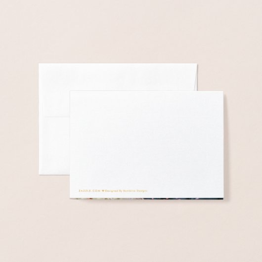 Eleganter Script Foil, Wedding Foto Vielen Dank Folienkarte (Rückseite mit Umschlag)