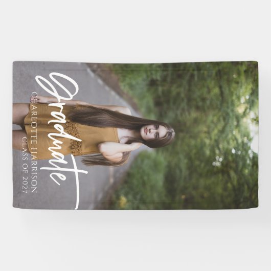 Eleganter Script-Foto-Abschluss Banner (Horizontal)