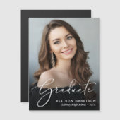 Eleganter Script-Foto-Abschluss Magnetkarte (Vorne/Hinten)