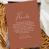 Eleganter Script Foto Abschluss Vielen Dank Orange Einladung