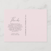 Eleganter Script Foto Abschluss Vielen Dank Postca Postkarte (Rückseite)