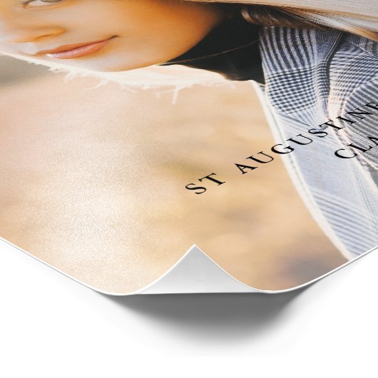 Eleganter Script Foto Abschluss Willkommen (Ecke)