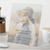 Eleganter Script Foto Abschluss Willkommen Sockelschild (In Situ)