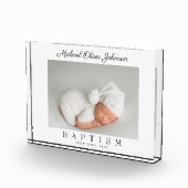 Eleganter Script-Foto-Taufen-Foto Fotoblock (Rechts)