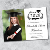 Eleganter Script-Foto-Uni-Abschluss Ankündigung