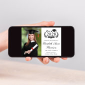 Eleganter Script-Foto-Uni-Abschluss Ankündigung